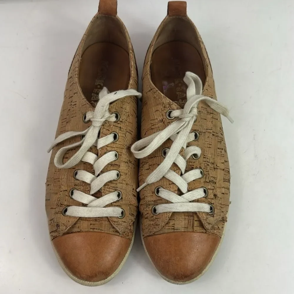Kork-ease Silvia Brown Cork Leather Women's Sneakers